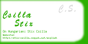 csilla stix business card